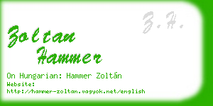 zoltan hammer business card