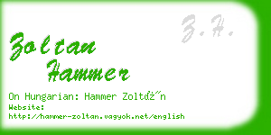 zoltan hammer business card